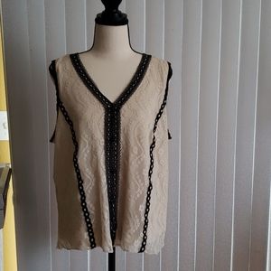 Worthington sleeveless blouse.